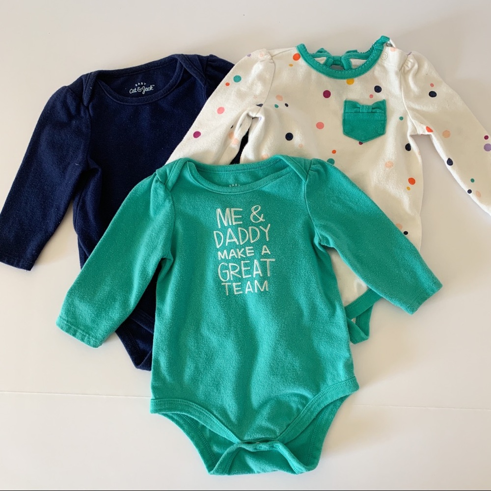 Cat & Jack Daddy and Me Long Sleeve Onesie Set